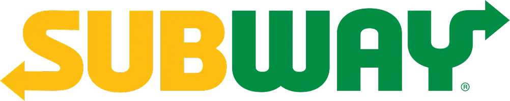 Subway Logo mit Pfeilen in Gelb und Grün